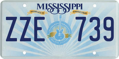 MS license plate ZZE739