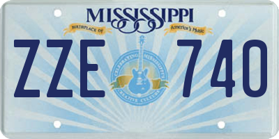 MS license plate ZZE740