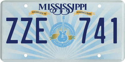 MS license plate ZZE741