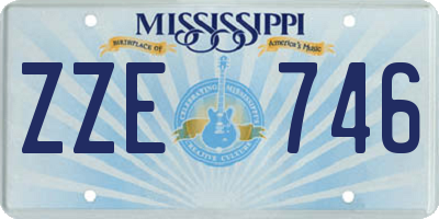 MS license plate ZZE746