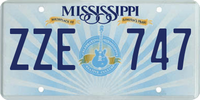 MS license plate ZZE747