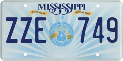 MS license plate ZZE749