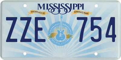 MS license plate ZZE754