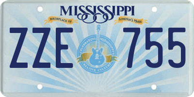 MS license plate ZZE755
