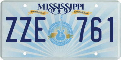 MS license plate ZZE761