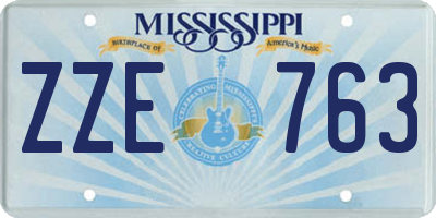 MS license plate ZZE763