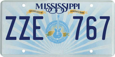 MS license plate ZZE767