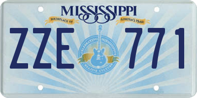 MS license plate ZZE771