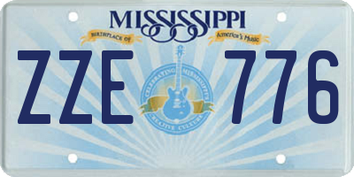 MS license plate ZZE776