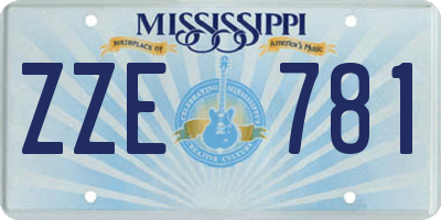 MS license plate ZZE781