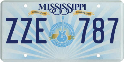 MS license plate ZZE787