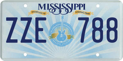 MS license plate ZZE788