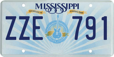 MS license plate ZZE791
