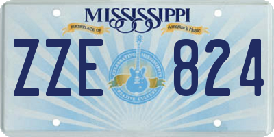 MS license plate ZZE824