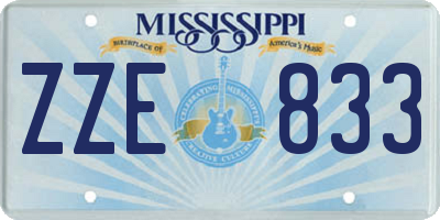 MS license plate ZZE833