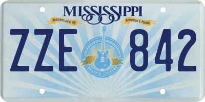 MS license plate ZZE842