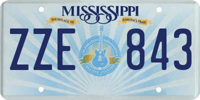MS license plate ZZE843