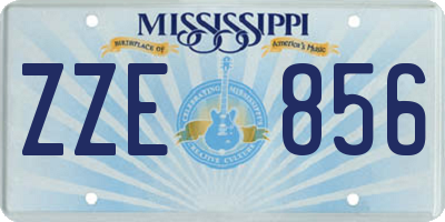 MS license plate ZZE856