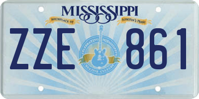 MS license plate ZZE861