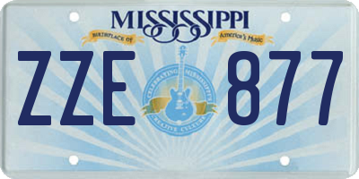 MS license plate ZZE877