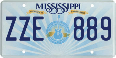 MS license plate ZZE889