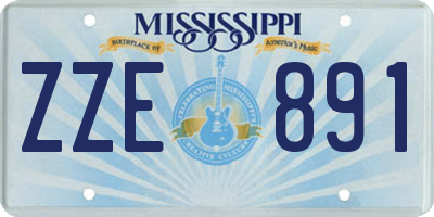 MS license plate ZZE891