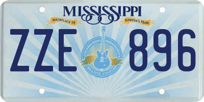 MS license plate ZZE896
