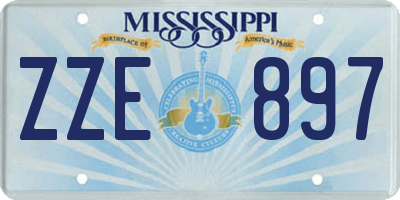 MS license plate ZZE897
