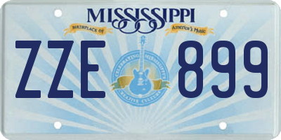 MS license plate ZZE899