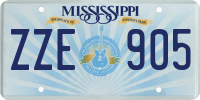 MS license plate ZZE905