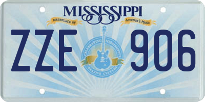 MS license plate ZZE906