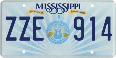 MS license plate ZZE914