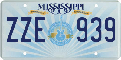MS license plate ZZE939