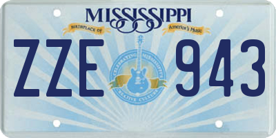MS license plate ZZE943