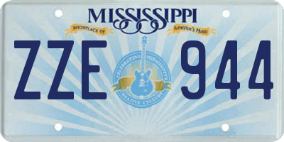 MS license plate ZZE944