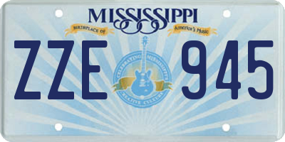 MS license plate ZZE945