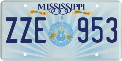 MS license plate ZZE953