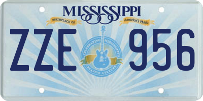 MS license plate ZZE956