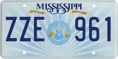 MS license plate ZZE961