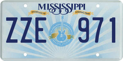 MS license plate ZZE971