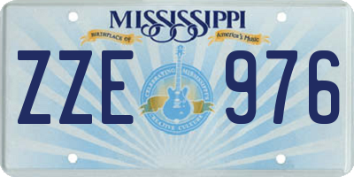 MS license plate ZZE976