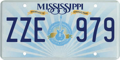 MS license plate ZZE979