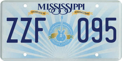 MS license plate ZZF095