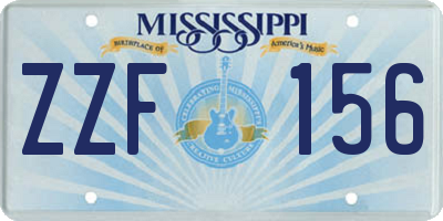 MS license plate ZZF156