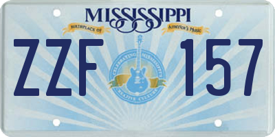 MS license plate ZZF157