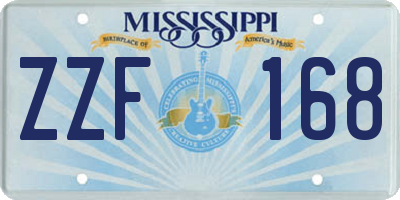 MS license plate ZZF168