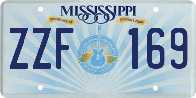 MS license plate ZZF169