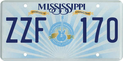 MS license plate ZZF170