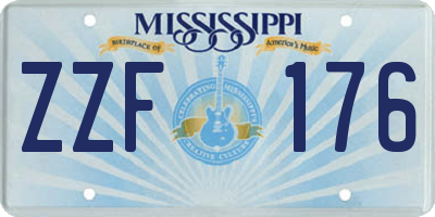 MS license plate ZZF176