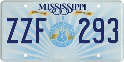 MS license plate ZZF293